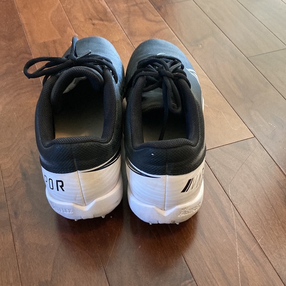 Nike cleats mens sport shoe sz 9 Vapor Fastflex rubber sole black white swoosh - Picture 2 of 4